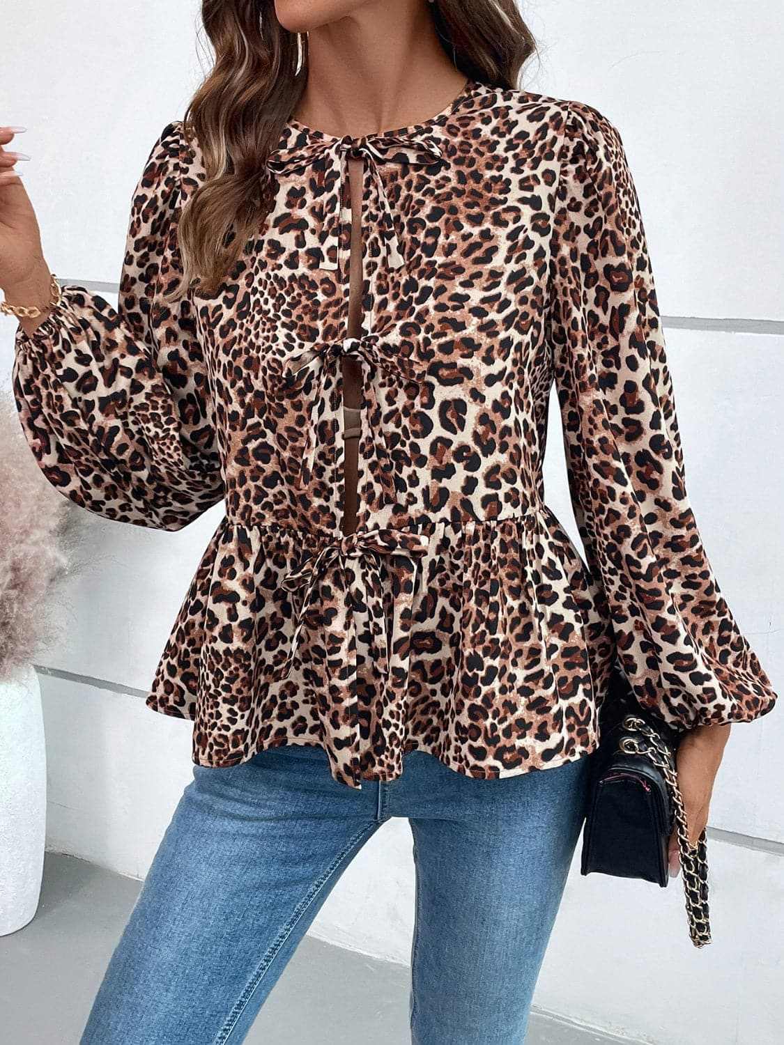 Chic long sleeve peplum top - Love Salve
